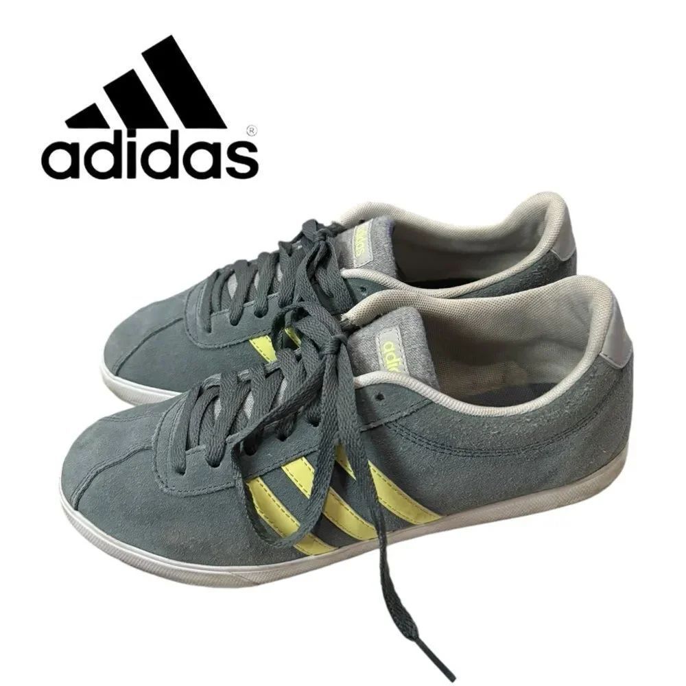 Adidas Neo Men's Grey Suede Tennis Shoes Sneakers 10